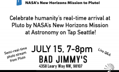 Astronomy on Tap Seattle Presents Pluto-Palooza: July 15th at Bad Jimmy's