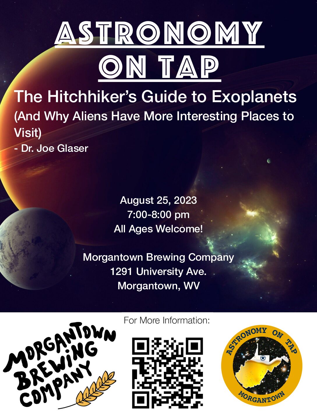 AoT Morgantown - The Hitchhikers Guide to Exoplanets - Astronomy On Tap