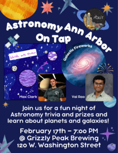 Ann Arbor Astronomy on Tap: Worlds with Weather & Galactic Fireworks