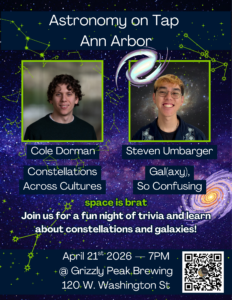 Ann Arbor Astronomy on Tap: Constellations Across Cultures & Gal(axy), So Confusing
